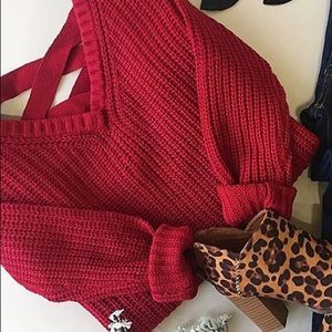 Cross Back Sweater